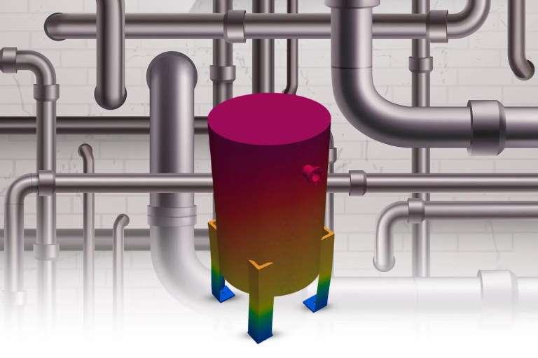 Buckling and stability analysis diagram for compressive loads