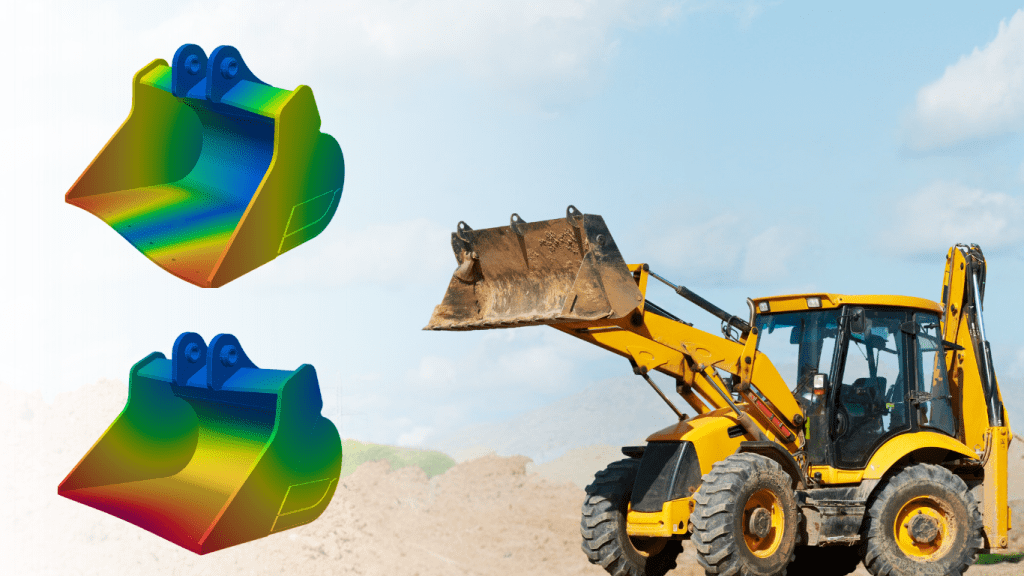 Static and dynamic FEA of an excavator bucket structure