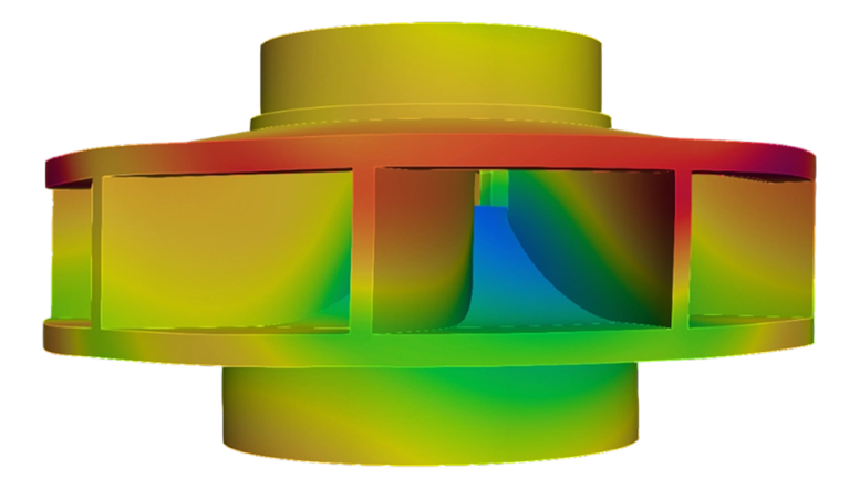 Stress analysis diagram showing stress distribution